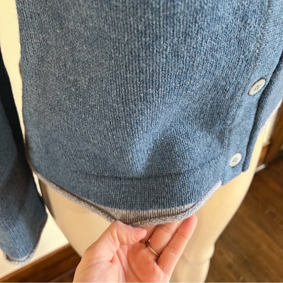 IrelandsEye Killiney Button Down Wool Cashmere Blend Cardigan Harbour Blue Small - Picture 9 of 14